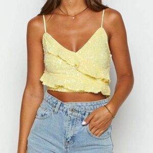 Beginning Boutique - Sequin Crop Top